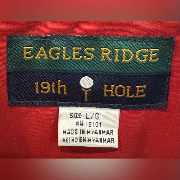 Vintage Eagle Ridge Vest Windbreaker 1/4 Zip Pullover Size Large Red Golf - Picture 5 of 8